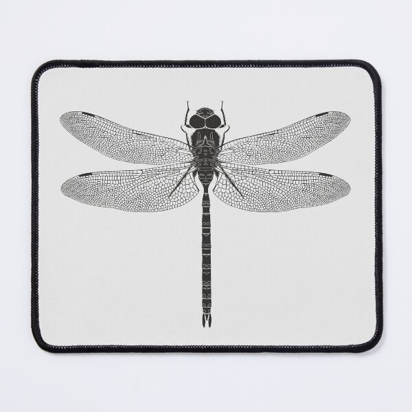 Item preview, Black Dragonfly Vector Silhouette Top View Minimalist Design designed and sold by FAawRay.