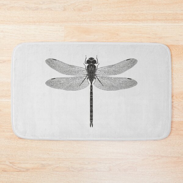 Item preview, Black Dragonfly Vector Silhouette Top View Minimalist Design designed and sold by FAawRay.
