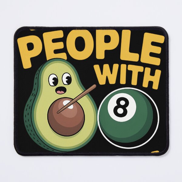Item preview, I Beat People With A Stick Snooker Billiards Player Avocado designed and sold by blueyeeti.