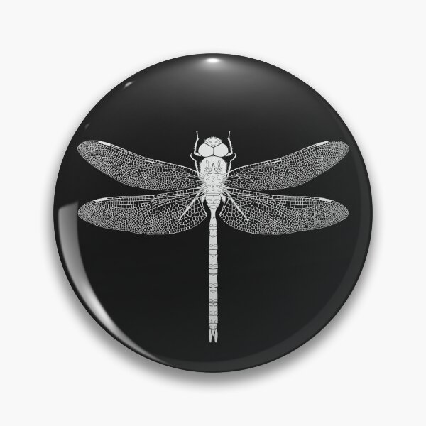 Item preview, White Dragonfly Vector Silhouette Top View Minimal Art designed and sold by FAawRay.