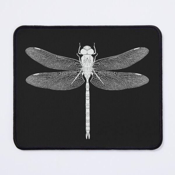 Item preview, White Dragonfly Vector Silhouette Top View Minimal Art designed and sold by FAawRay.