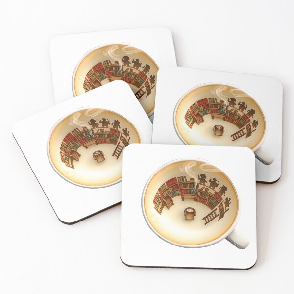 Item preview, Coffee Library Dreams - Spiral Bookshelf in Latte Art designed and sold by AbdS07.