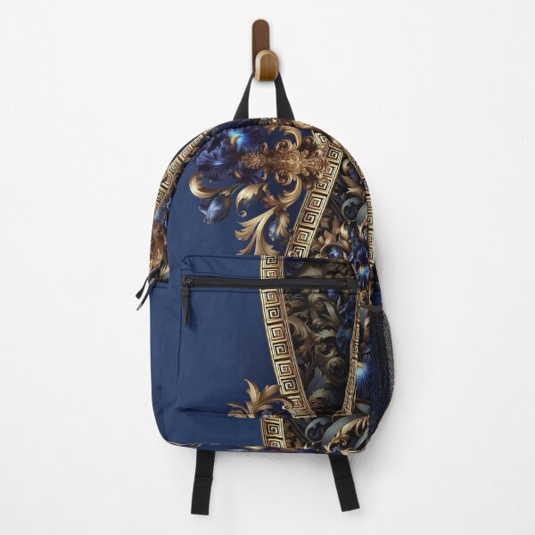 Item preview, Night Iris Baroque – Royal Blue Flowers and Golden Ornaments designed and sold by Arscorart.