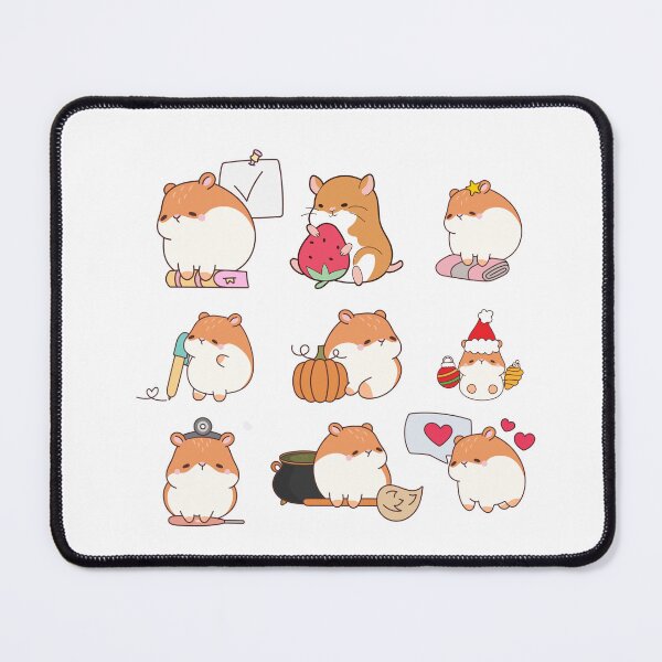 Item preview, group of kawaii hamster stickers designed and sold by anandsiva2703.
