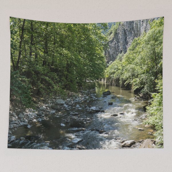 Item preview, Sunny Summer View of a Mountain River Gorge designed and sold by Georgia Mizuleva.
