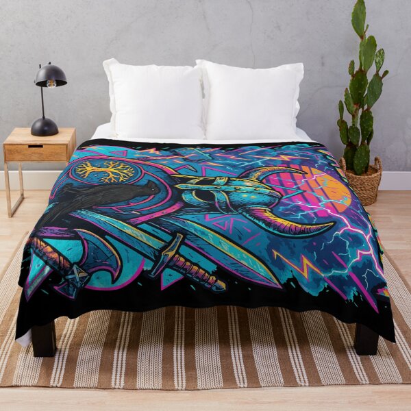 Item preview, Viking Valhalla Raven Norse Mythology Retro Vaporwave designed and sold by TomFrontierArt.