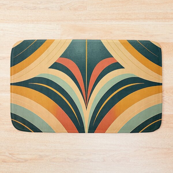 Item preview, Abstract Art Deco — retro-inspired curves and warm palette designed and sold by Becky-Poppins.