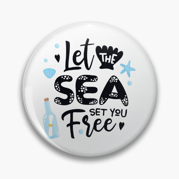 Item preview, Let the Sea Set You Free – Ocean Quote with Nautical Elements designed and sold by TeesHearts100.