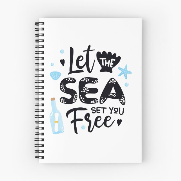 Item preview, Let the Sea Set You Free – Ocean Quote with Nautical Elements designed and sold by TeesHearts100.