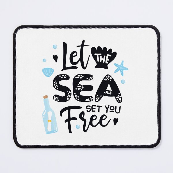 Item preview, Let the Sea Set You Free – Ocean Quote with Nautical Elements designed and sold by TeesHearts100.