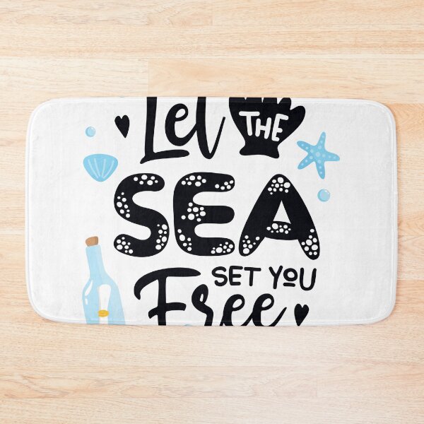 Item preview, Let the Sea Set You Free – Ocean Quote with Nautical Elements designed and sold by TeesHearts100.