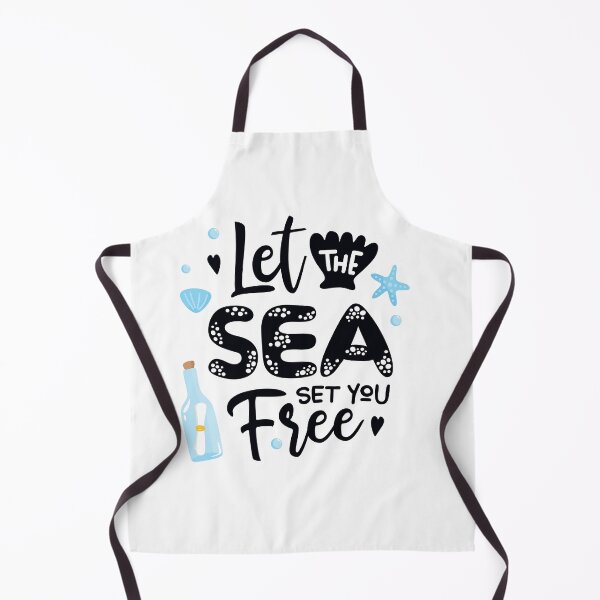Item preview, Let the Sea Set You Free – Ocean Quote with Nautical Elements designed and sold by TeesHearts100.