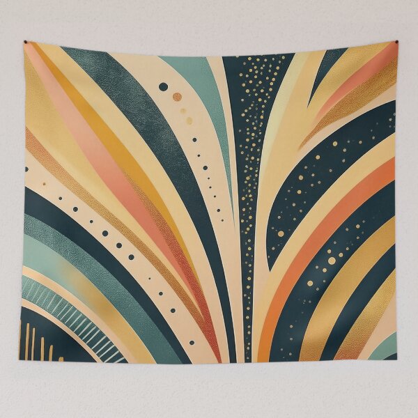 Item preview, Abstract Art Deco — retro-inspired curves and warm palette 2 designed and sold by Becky-Poppins.