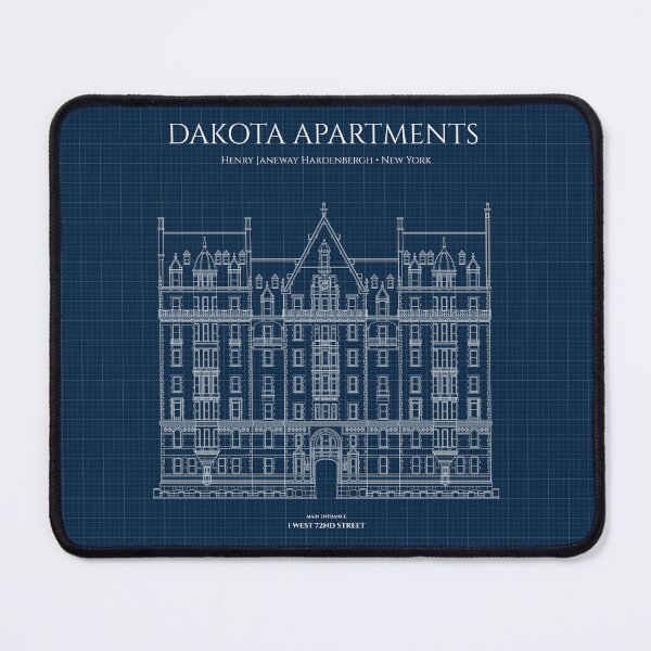 Item preview, Dakota Apartments. Elevation and Floor Plan. New York (Navy Blueprint) designed and sold by BGALAXY.