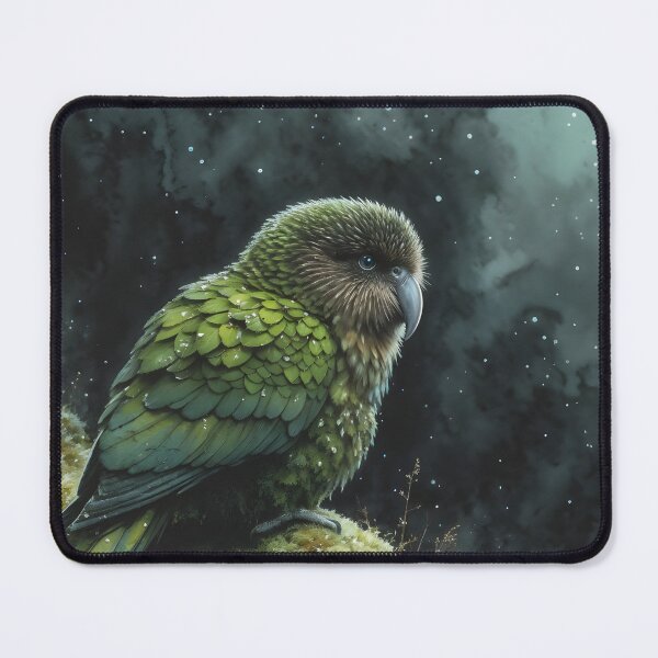 Item preview, Kakapo on Mossy Branch designed and sold by RubisLeaf.