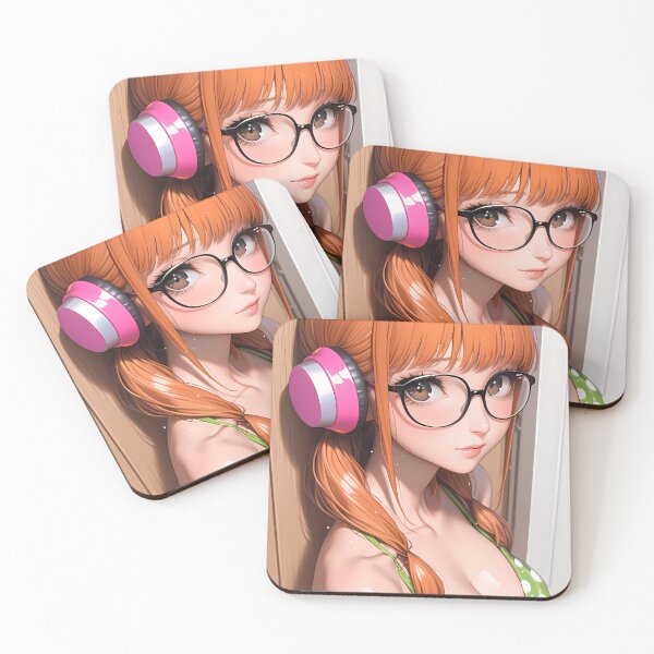 Item preview, Game Futaba Sakura Persona 5 Anime Genius Hacker Headphones designed and sold by kludtmiessek.