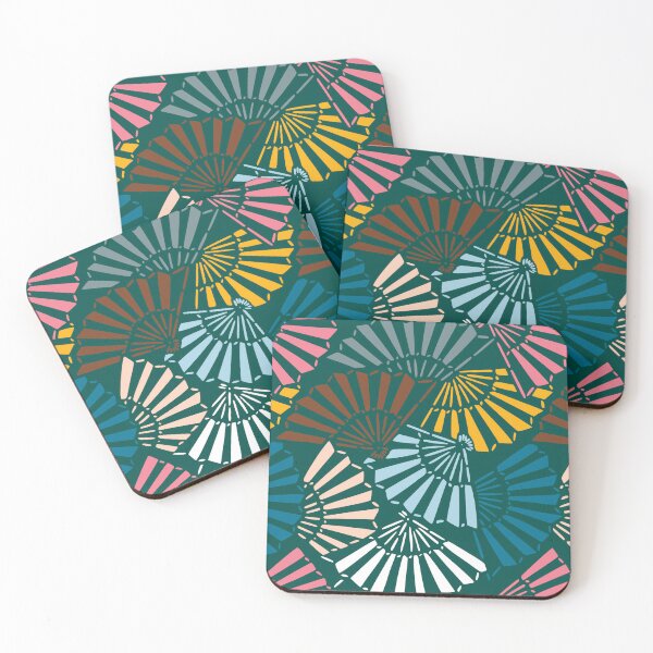 Item preview, Japanese hand fans - seamless vintage pattern designed and sold by Japan Design Prints.