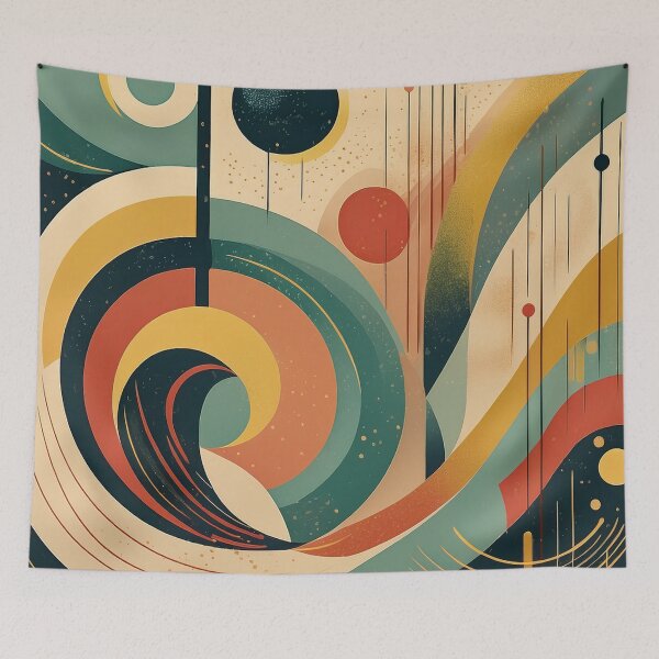 Item preview, Abstract Art Deco — retro-inspired curves and warm palette 3 designed and sold by Becky-Poppins.