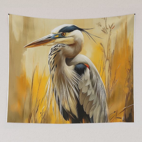 Item preview, Stunning Heron bird Painting for Home & Office designed and sold by LazyOwlStore.