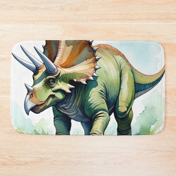 Item preview, Triceratops Dinosaur watercolor art painting designed and sold by Vintage Designs +.