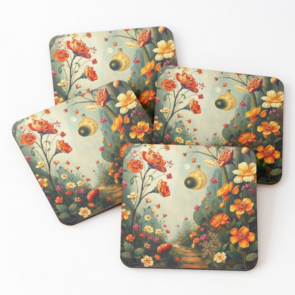 Item preview, A Beautiful steampunk Flower Garden painting inspired by Gustav Klimt designed and sold by Vintage Designs +.