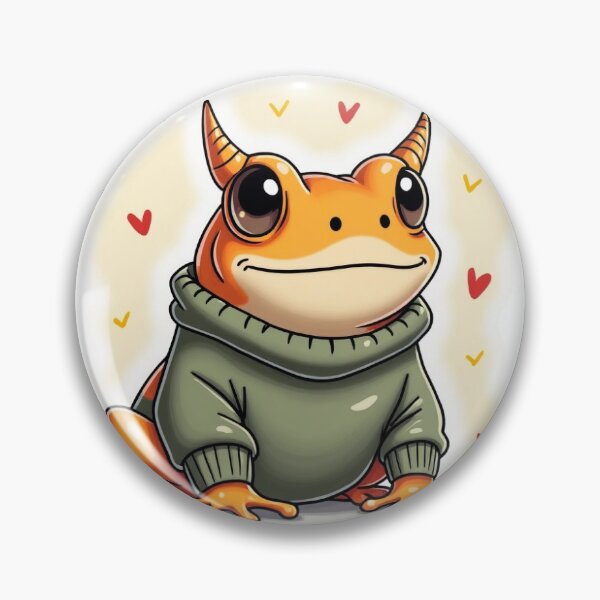 Item preview, Cute Horned Frog Sticker — Funny Kawaii Frog Decal v4 designed and sold by FalistY.