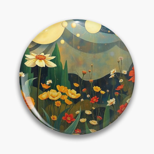 Item preview, A Beautiful steampunk Flower Garden painting inspired by Gustav Klimt designed and sold by Vintage Designs +.