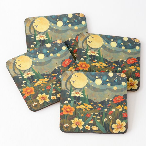 Item preview, A Beautiful steampunk Flower Garden painting inspired by Gustav Klimt designed and sold by Vintage Designs +.