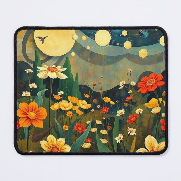 Item preview, A Beautiful steampunk Flower Garden painting inspired by Gustav Klimt designed and sold by Vintage Designs +.