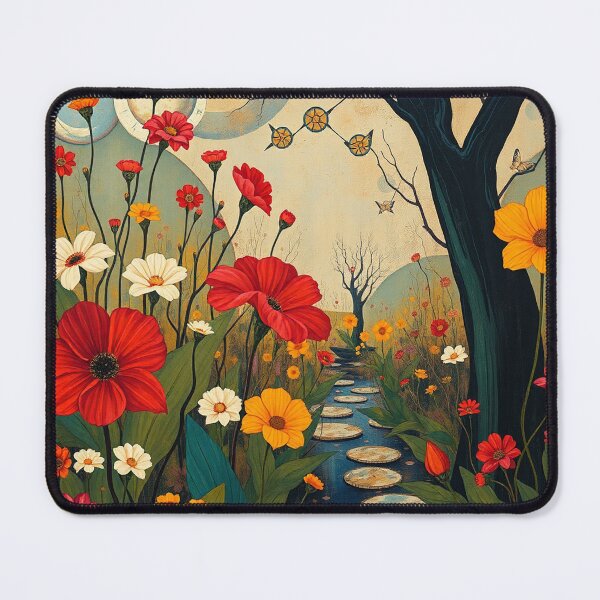 Item preview, A Beautiful steampunk Flower Garden painting inspired by Gustav Klimt designed and sold by Vintage Designs +.