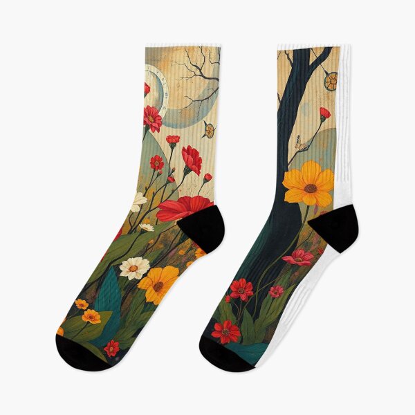 Item preview, A Beautiful steampunk Flower Garden painting inspired by Gustav Klimt designed and sold by Vintage Designs +.