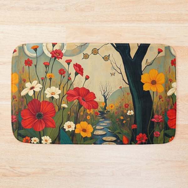 Item preview, A Beautiful steampunk Flower Garden painting inspired by Gustav Klimt designed and sold by Vintage Designs +.