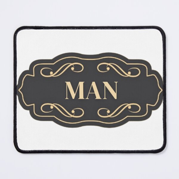 Item preview, Man Restroom Label Sticker – Vintage Toilet Sign (Dark Version) designed and sold by HealthCoreCommunity.