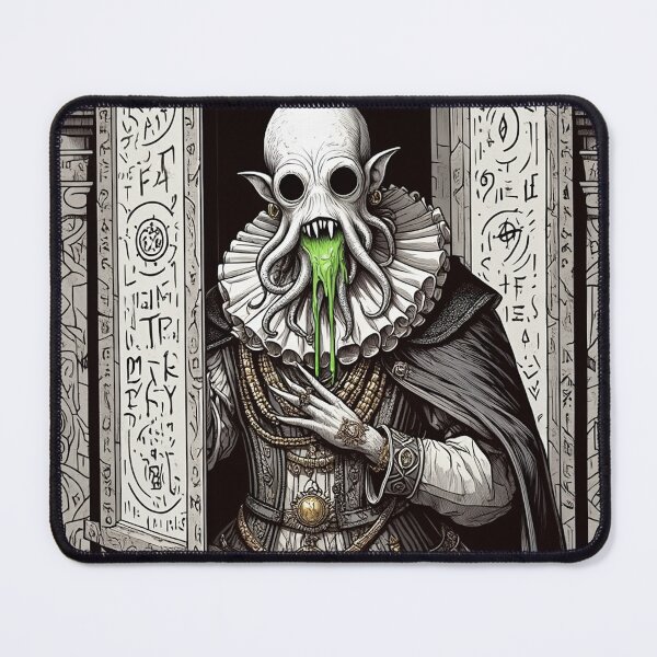 Item preview, blood soaked horrific Evil Eldritch Cthulhu vampire lord of death staring at you designed and sold by Vintage Designs +.