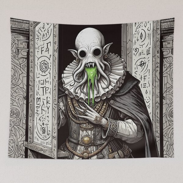 Item preview,  blood soaked horrific Evil Eldritch Cthulhu vampire lord of death staring at you designed and sold by Vintage Designs +.