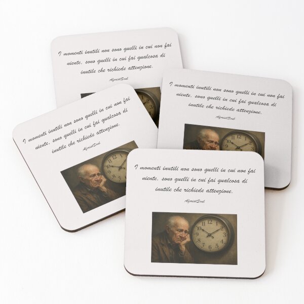 Item preview, I momenti inutili. - Maglietta e oggetti filosofici - Scritta nera designed and sold by AforistSoul.