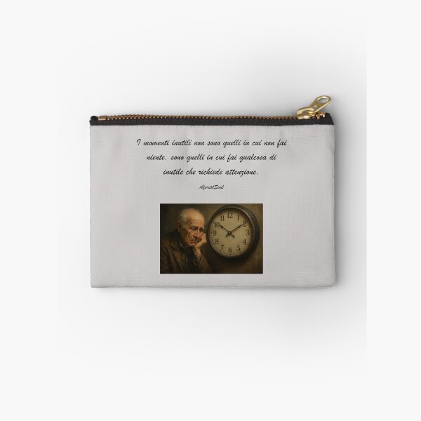 Item preview, I momenti inutili. - Maglietta e oggetti filosofici - Scritta nera designed and sold by AforistSoul.