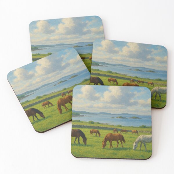 Item preview, Horse idyll at the water's edge designed and sold by Sigtrix.