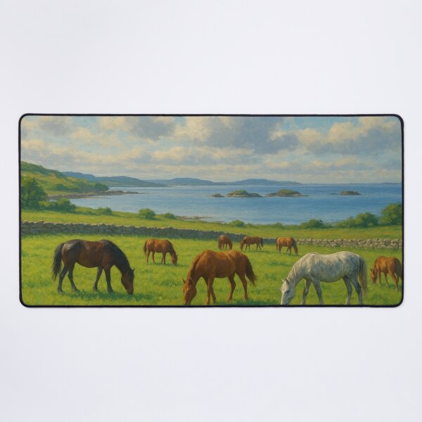Item preview, Horse idyll at the water's edge designed and sold by Sigtrix.