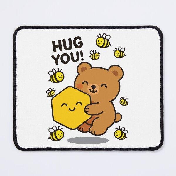 Item preview, Cute Bear Hug Honeycomb | Kawaii Bee Love Design designed and sold by graphicnew.
