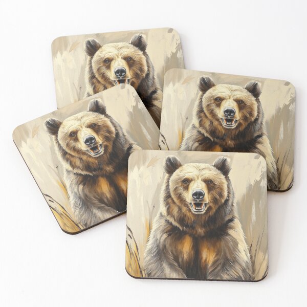 Item preview, Stunning Grizzly bear Painting for Home & Office designed and sold by LazyOwlStore.