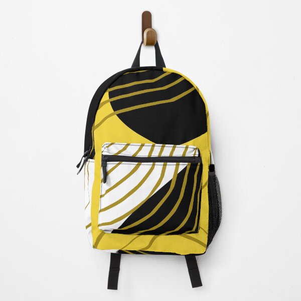 Item preview, Bold Yellow Lines & Black Shape Abstract designed and sold by Coffee Lifestyle.