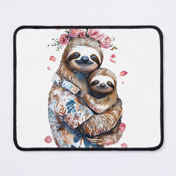 Item preview, Sloth Love - Floral Embrace designed and sold by ArtisticDesignsbyLinda.