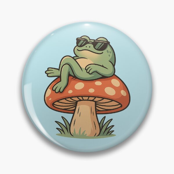 Item preview, Cool Frog on Mushroom designed and sold by Miximondo.