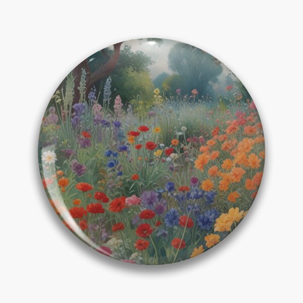 Item preview, A Beautiful Flower Garden painting inspired by Gustav Klimt designed and sold by Vintage Designs +.