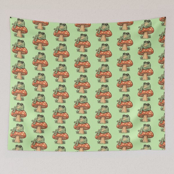 Item preview, Cool Frog on Mushroom designed and sold by Miximondo.