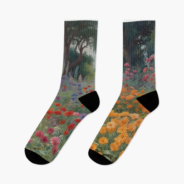Item preview, A Beautiful Flower Garden painting inspired by Gustav Klimt designed and sold by Vintage Designs +.