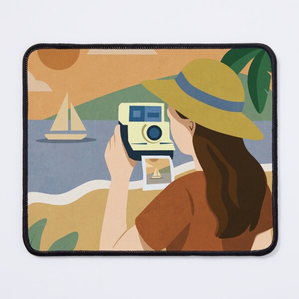 Item preview, Woman Taking Picture of a Landscape designed and sold by ellealsopaints.