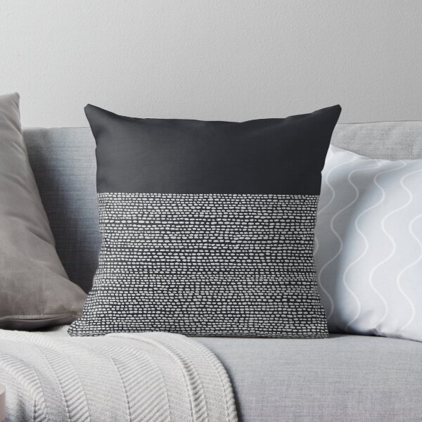 Riverside Black Throw Pillow