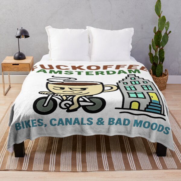 Item preview, Fuckoffee Amsterdam: Bikes, Canals & Caffeine Addict Vibes – I Love Coffee! designed and sold by Globalcitytees.